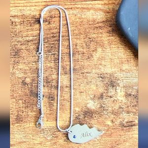 3 for $18 ALIX Silver Name Half Heart Necklace NWOT